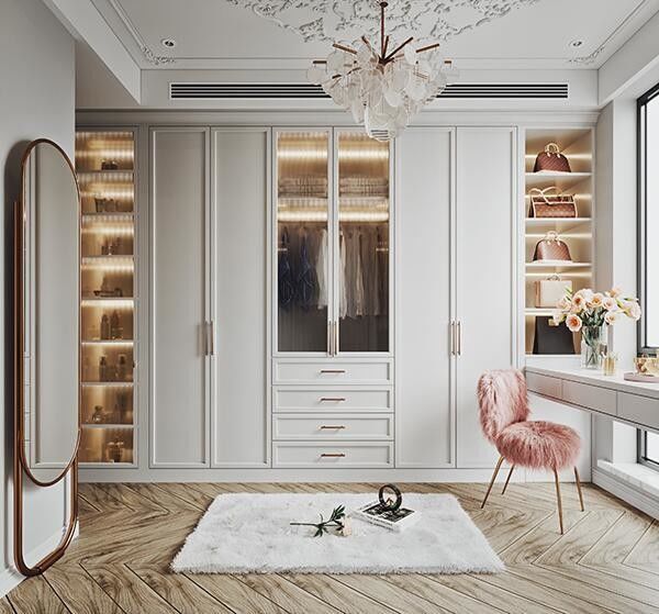 Fin Meubles de maison Laque blanche Shaker Style Cabinet de conception Armoire avec MR HDF Board