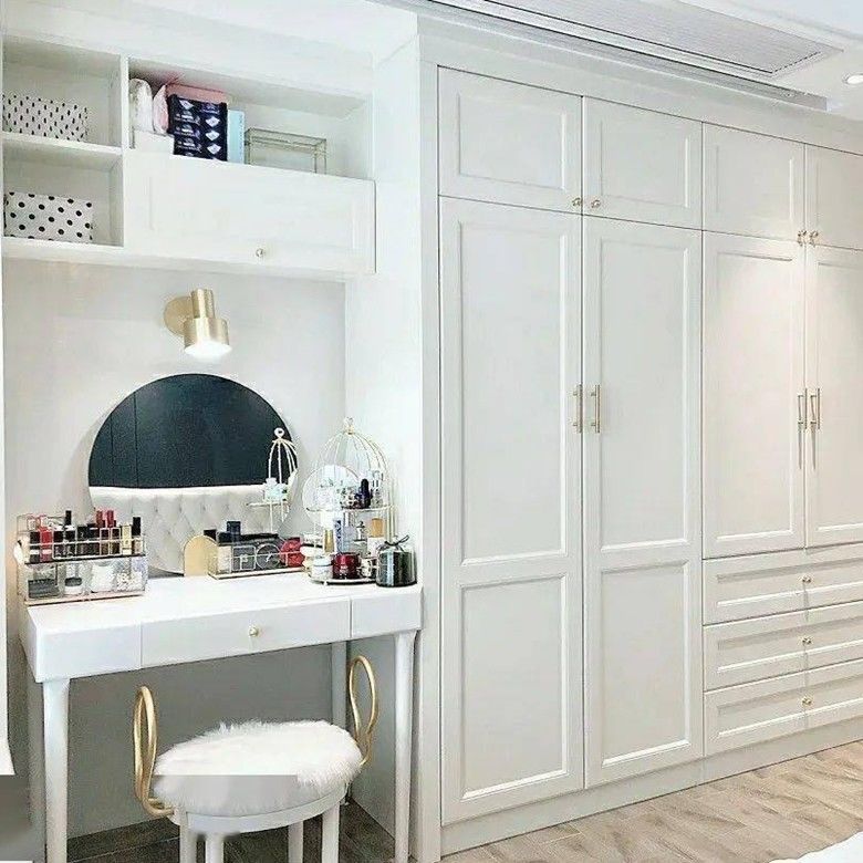 Fin Meubles de maison Laque blanche Shaker Style Cabinet de conception Armoire avec MR HDF Board