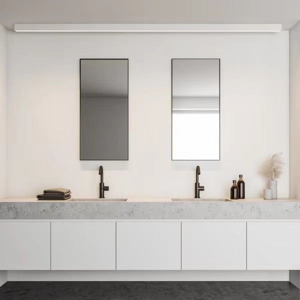 Deux ensembles éviers et robinets grand ensemble de vanité salle de bain avec largeur de miroir séparé 38-46