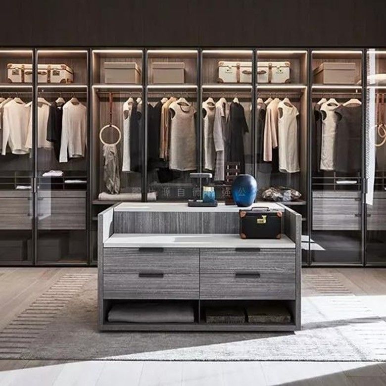 YALIG 2D / 3D Conception de garde-robe de chambre moderne de style italien sur mesure pour appartement
