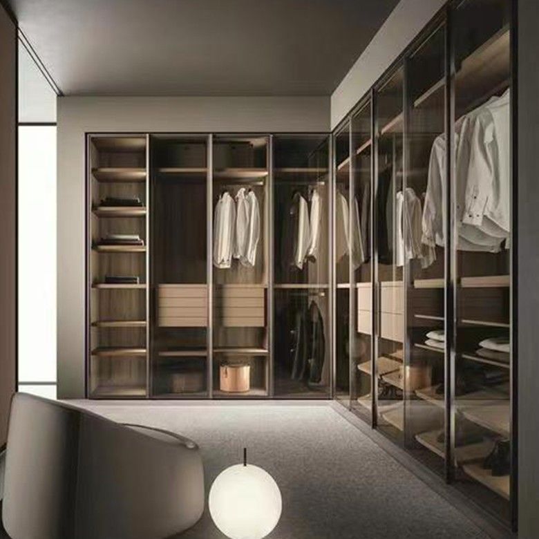 YALIG 2D / 3D Conception de garde-robe de chambre moderne de style italien sur mesure pour appartement