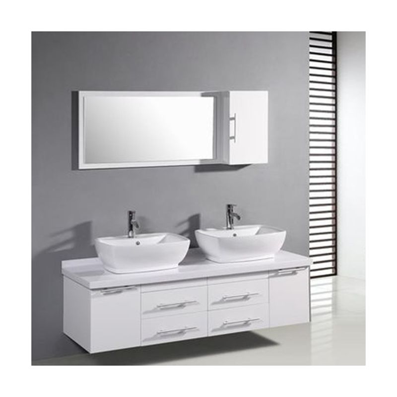 Vanité de salle de bain de style européen avec conception sans poignée et options de couleurs personnalisées