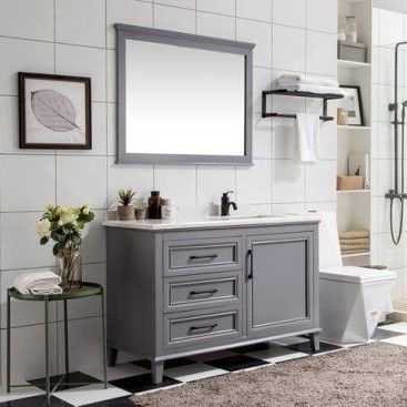 Armoire rectangulaire à double face imperméable salle de bains Vanité avec miroir Inclure miroir Oui