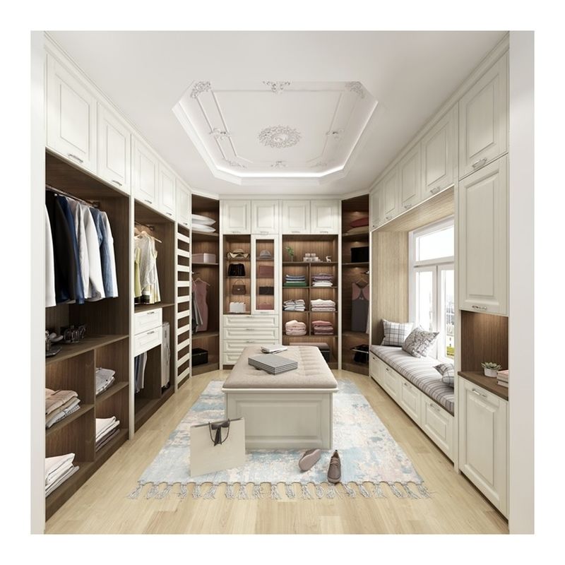 Chambre à coucher contemporaine Armoire avec conception en bois personnalisée et panneau MR HDF