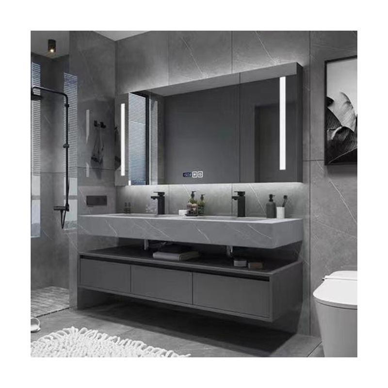 Vanité de salle de bain italienne personnalisée avec miroir LED YALIG Couleur et design personnalisables
