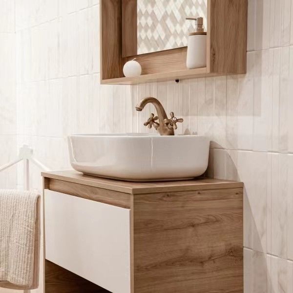 Vanité de salle de bain italienne personnalisée avec miroir LED YALIG Couleur et design personnalisables
