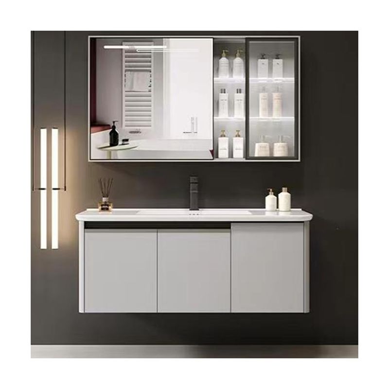 Ensemble de vanité d' appartement avec évier moderne 30 pouces lavabo personnalisé et armoire flottante