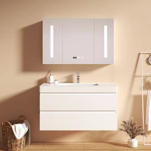 Ensemble de vanité d' appartement avec évier moderne 30 pouces lavabo personnalisé et armoire flottante