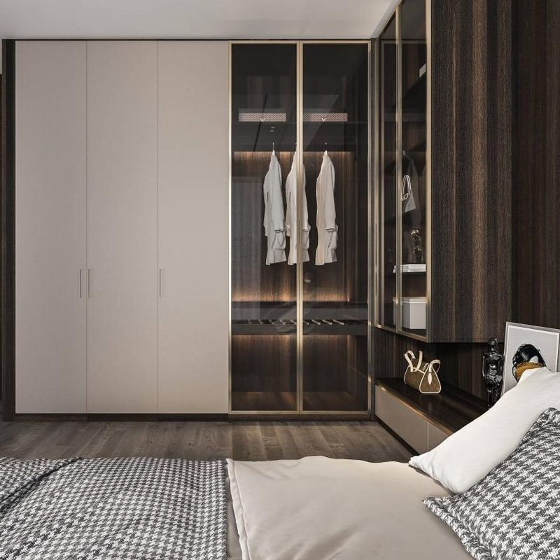 Design de garde-robe de verre de luxe contemporain pour la maison Villa Hôtel et appartement