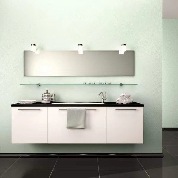 Organisez votre salle de bain avec YALIG Custom Vanity Cabinet Double évier et miroir en argent