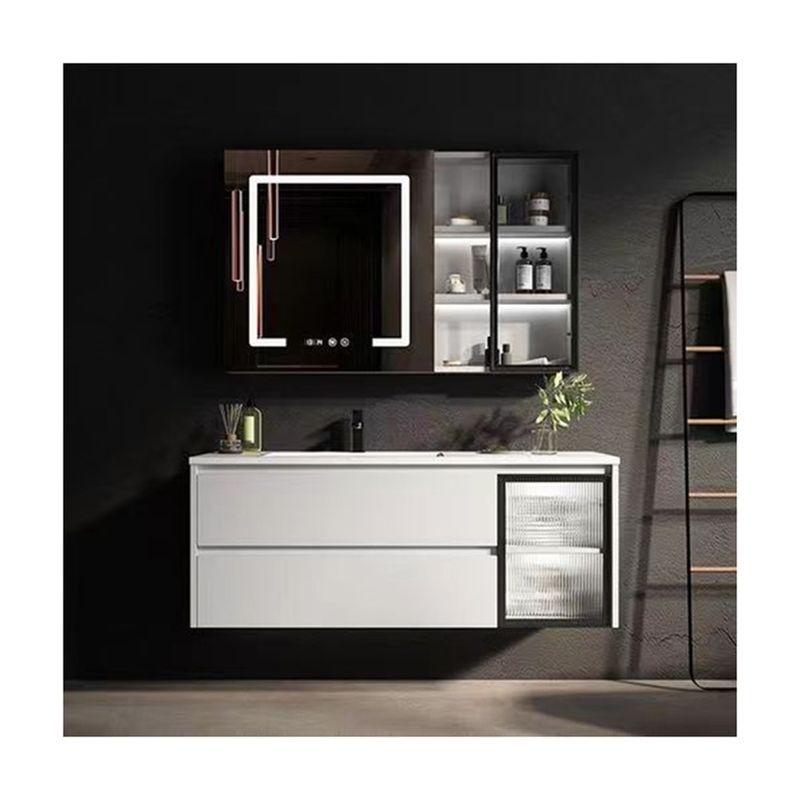 Des conceptions personnalisées et du matériau de porte en MDF dans le jeu de vanité flottante YALIG pour salles de bains modernes