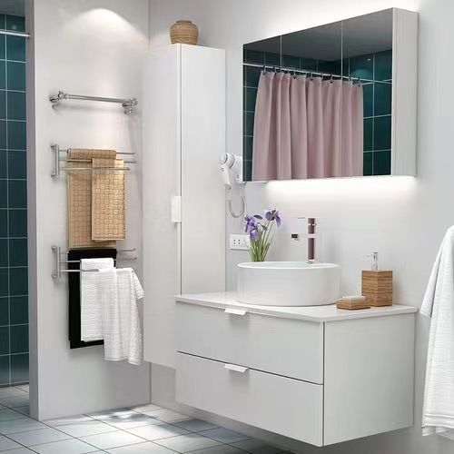 Des conceptions personnalisées et du matériau de porte en MDF dans le jeu de vanité flottante YALIG pour salles de bains modernes