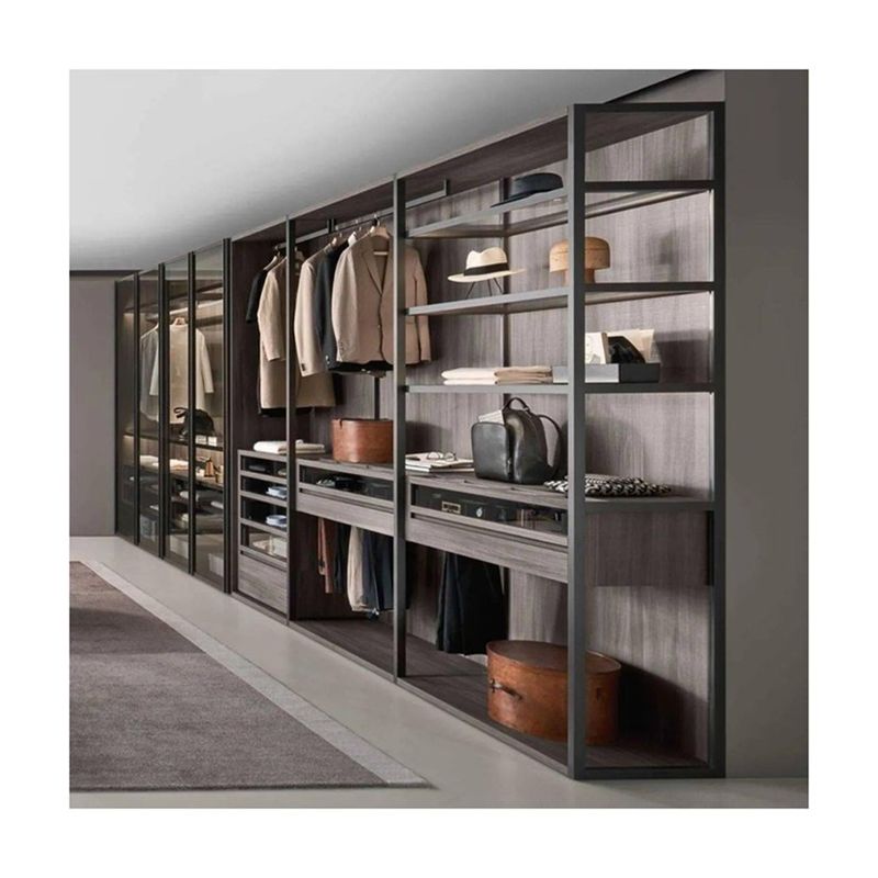 Armoires de chambre à coucher en bois mélamine moderne système de rangement pour les espaces de vie de luxe