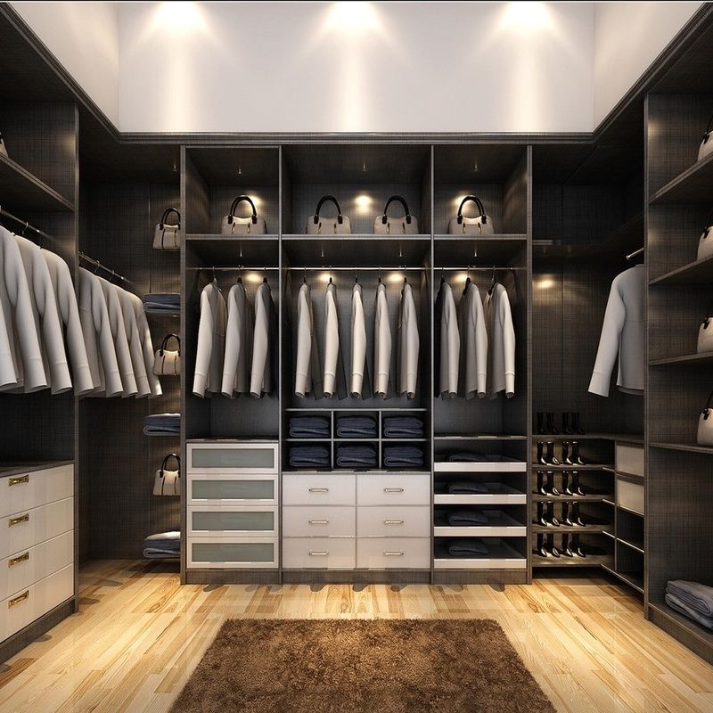 Armoires de chambre à coucher en bois mélamine moderne système de rangement pour les espaces de vie de luxe