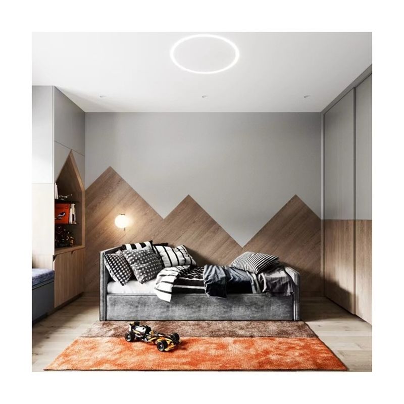 Style de design contemporain Luxe gris en forme de U MDF marche dans le placard Armoires non pliées