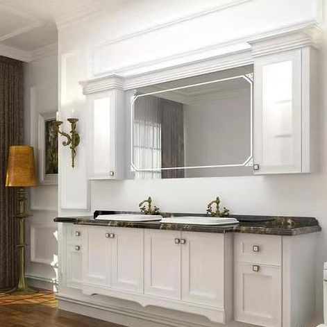 Rectangle Vanity YALIG personnalisé Luxe Quartz Counter Top Set pour le design de salle de bain moderne