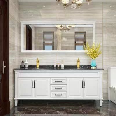 Améliorez votre salle de bain avec YALIG Custom Gold Double Sink Vanity Combo et monture murale