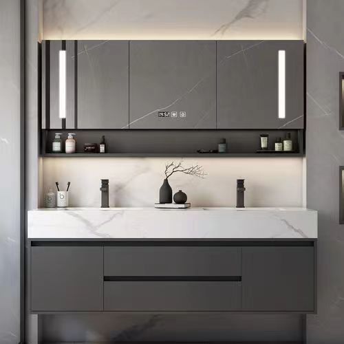 Moderne conception sans poignée YALIG Or organisateur de maquillage pour les vanités de salle de bain et éviers