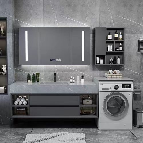 YALIG E1 Ensemble de salle de bains standard européen avec miroir moderne et fonctionnel