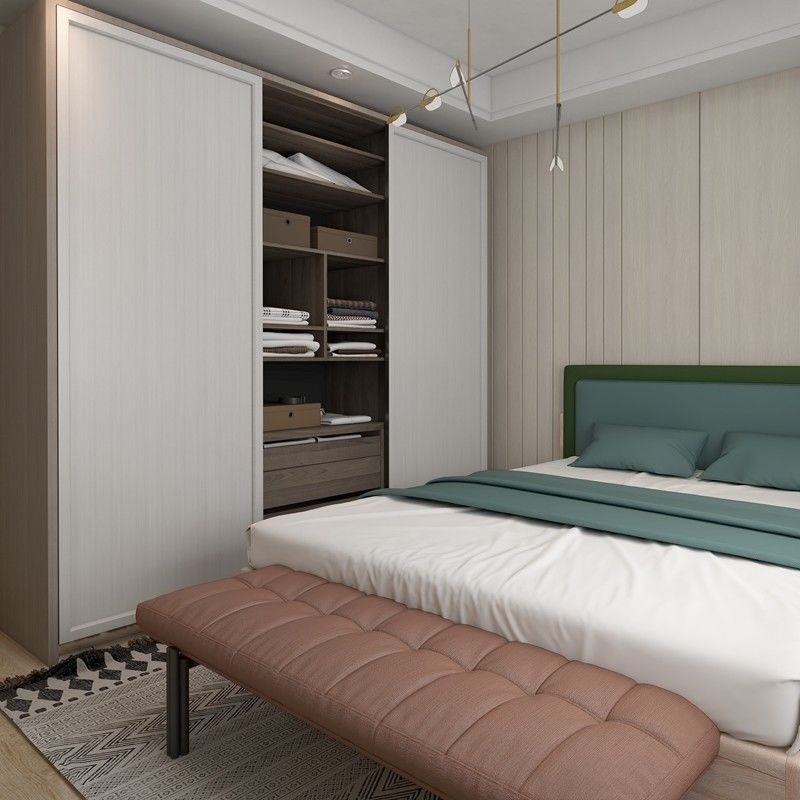 Chambre à coucher personnalisable de style moderne avec armoire à 2 portes