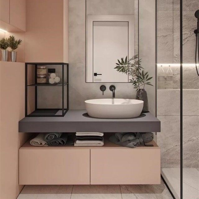 Miroir inclus Oui Armoire de salle de bain en MDF montée sur le mur avec panneau de porte acrylique