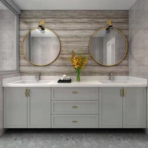 Miroir inclus Oui Armoire de salle de bain en MDF montée sur le mur avec panneau de porte acrylique