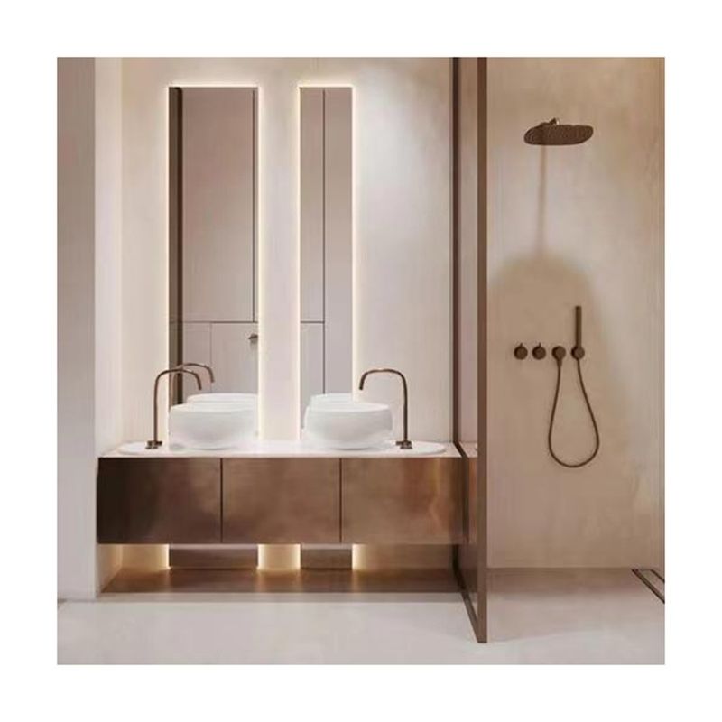 Armoire de rangement moderne et salle de bain Vanity Light Combo avec miroir par YALIG Design