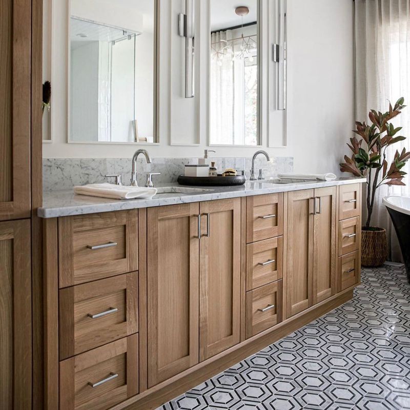 YALIG Cabinet Shaker Panneau à flûte Quartz Valeur de salle de bain sur le comptoir pour 38-46 en largeur