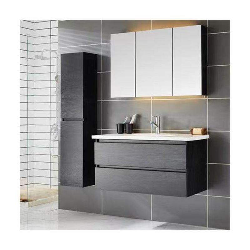 Rectangle moderne minimaliste YALIG Vanité de salle de bain avec couleur pure et miroir inclus
