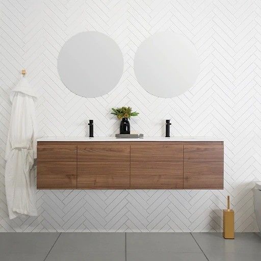 38-46 en largeur YALIG Armoire en mélamine sans cadre avec lampe miroir Compteur en marbre sous-monté