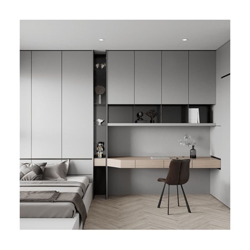 Solution de stockage YALIG Porte coulissante de style moderne Armoire avec étagère
