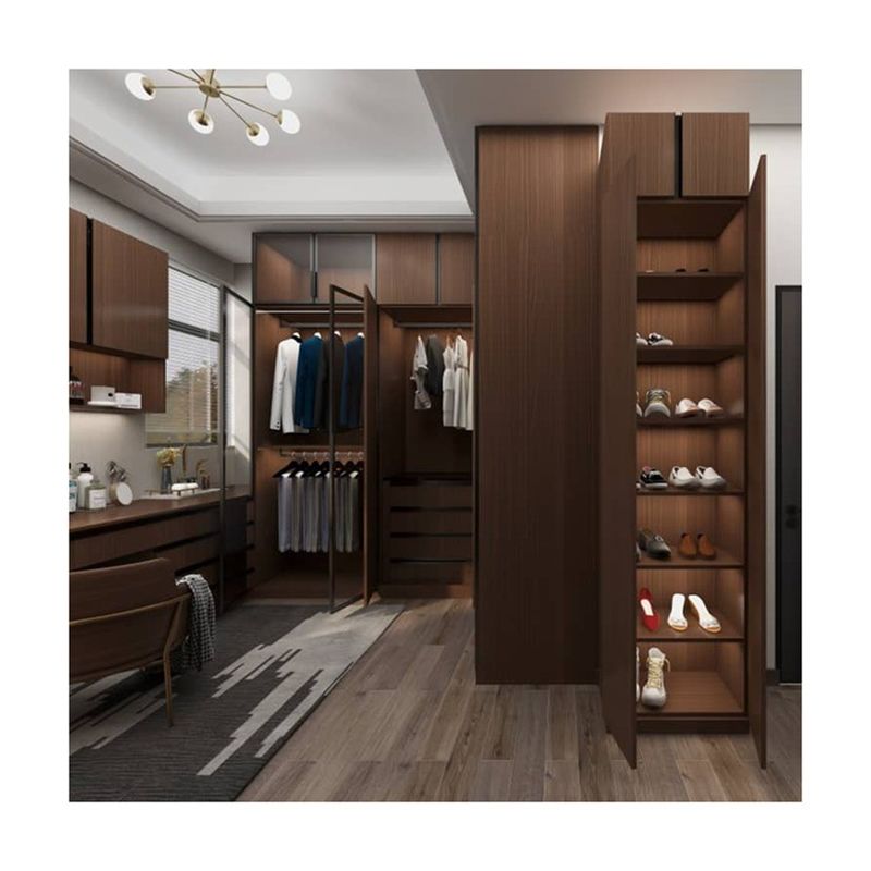Armoire en bois contemporain pour les meubles de chambre à coucher Style de design 2D / 3D