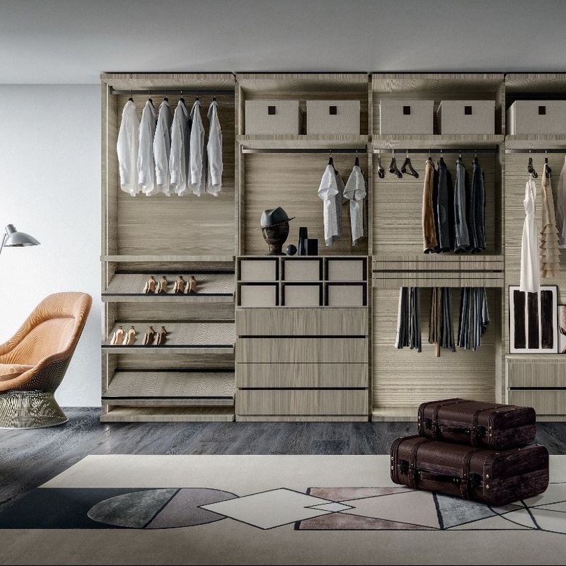 Armoire en bois contemporain pour les meubles de chambre à coucher Style de design 2D / 3D