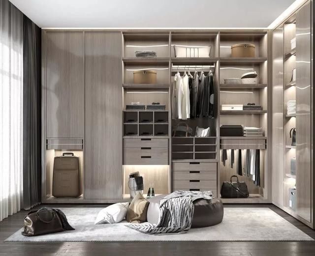 Armoire en bois contemporain pour les meubles de chambre à coucher Style de design 2D / 3D