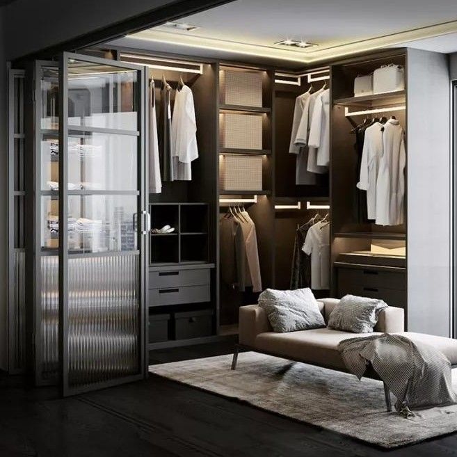 Armoire en bois moderne pour une chambre à coucher contemporaine YALIG