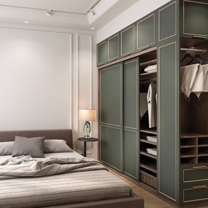 YALIG Cabinet de salle de laque coloré Panneau en bois Armoire intégrée pour les meubles de la maison
