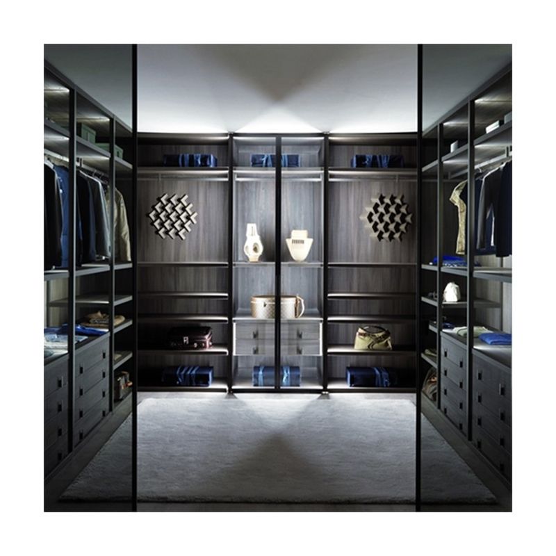 PANEL style bois YALIG grand coin armoire ouverte pour le style de design contemporain