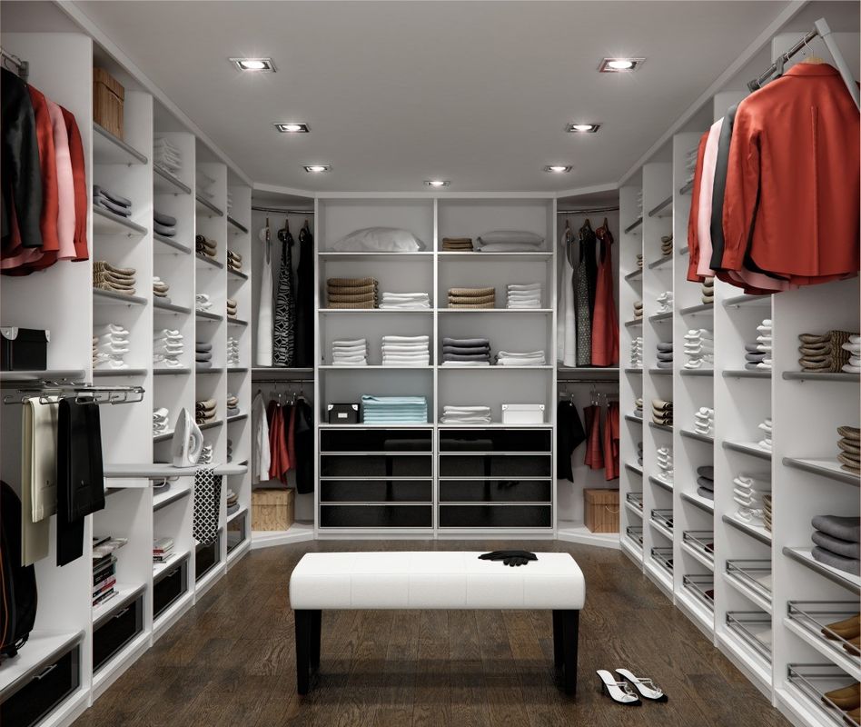 Pas de garde-robe en bois plié moderne avec conception personnalisée de stockage en mélamine