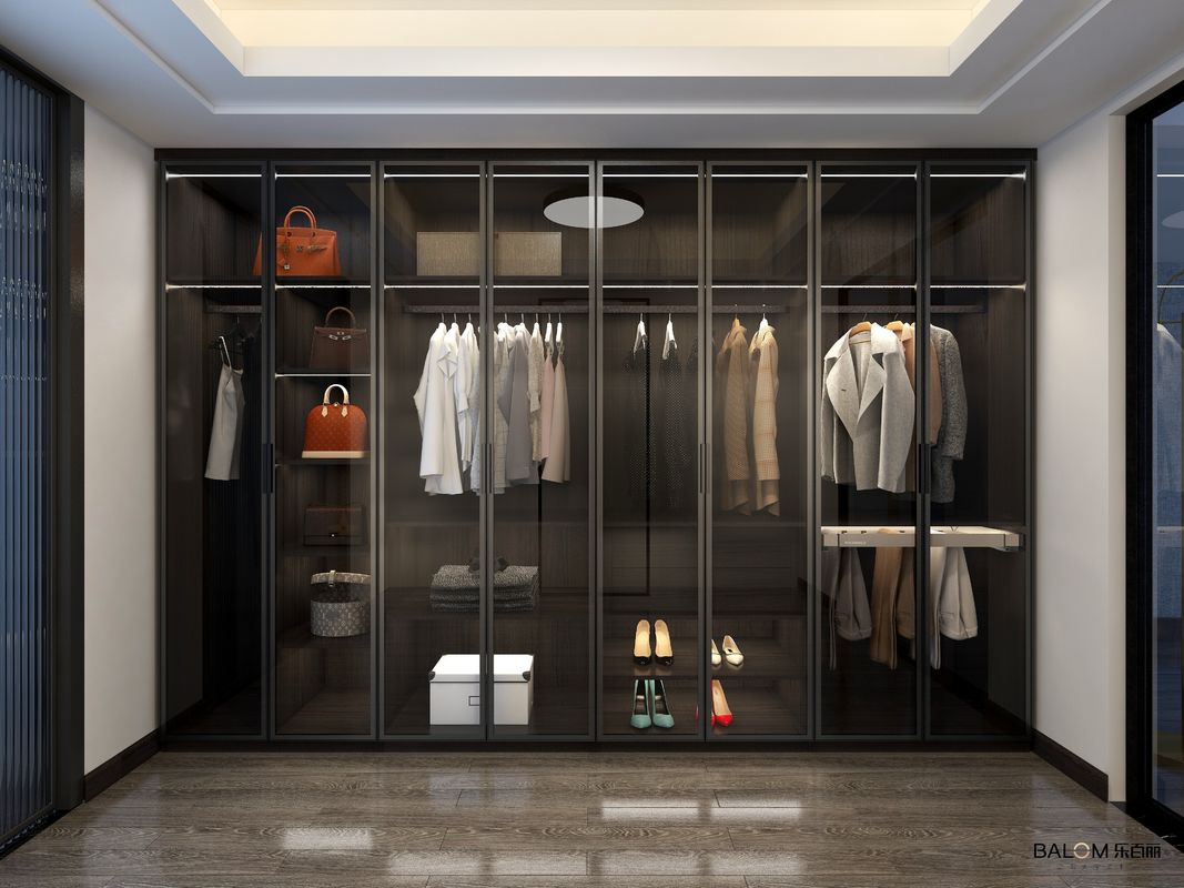 PANEL personnalisé dans le style bois rangement de chambre à coucher organisateur de vêtements marche dans le placard